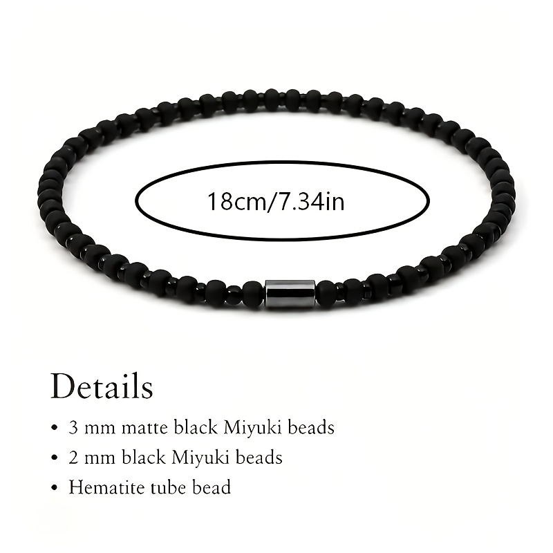 2pc Unisex Double-Layer Stackable Beaded Bracelets
